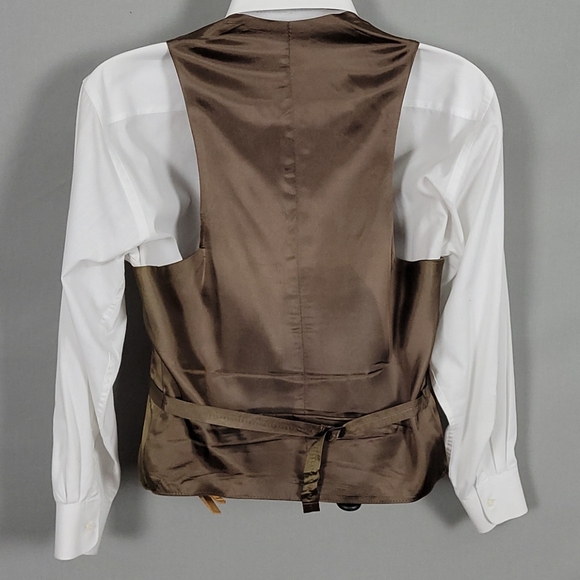 Men's Formal Tan Vest - (S) - Picture 4 of 4